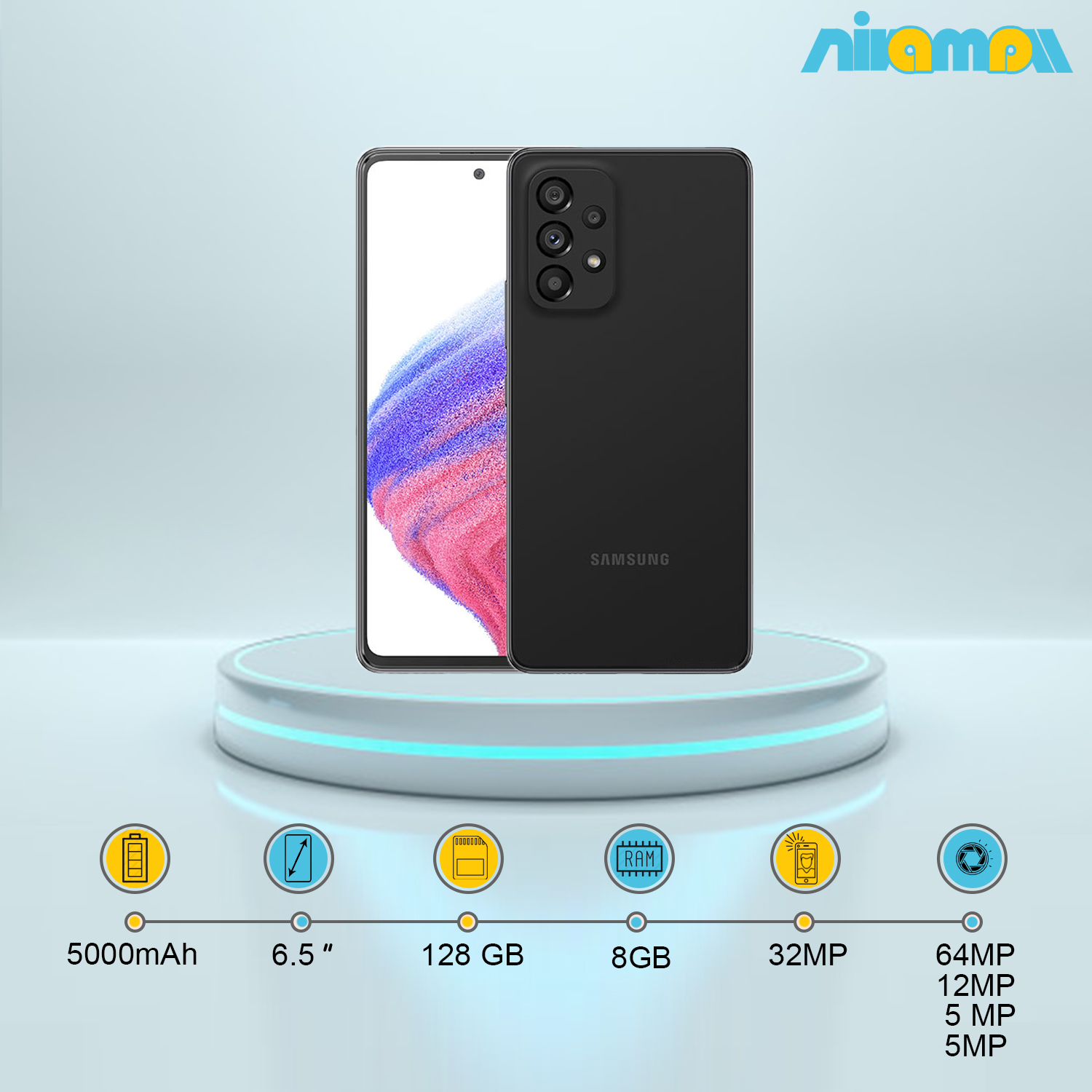 گوشی موبایل سامسونگ مدل Galaxy A53 5G ظرفیت 128 گیگابایت و رم8 گیگابایت
