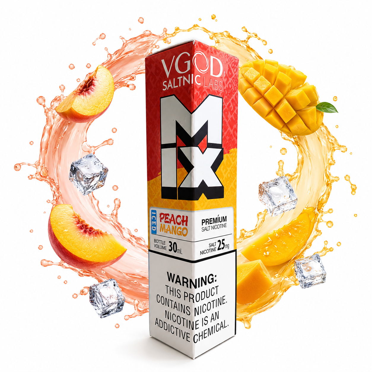 سالت هلو انبه یخ ویگاد salt peach mango ice v god
