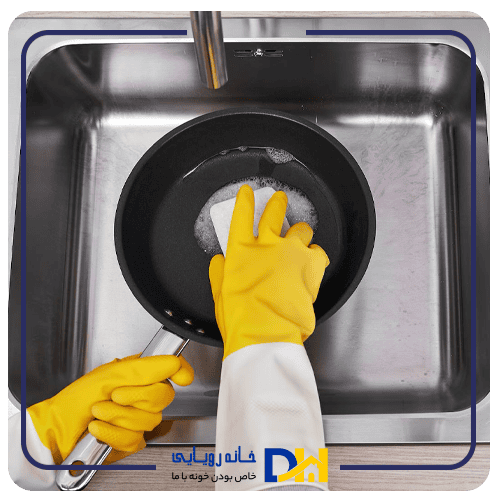 دستکش ظرفشویی زرد سایز مدیوم ایکیا RINNIG