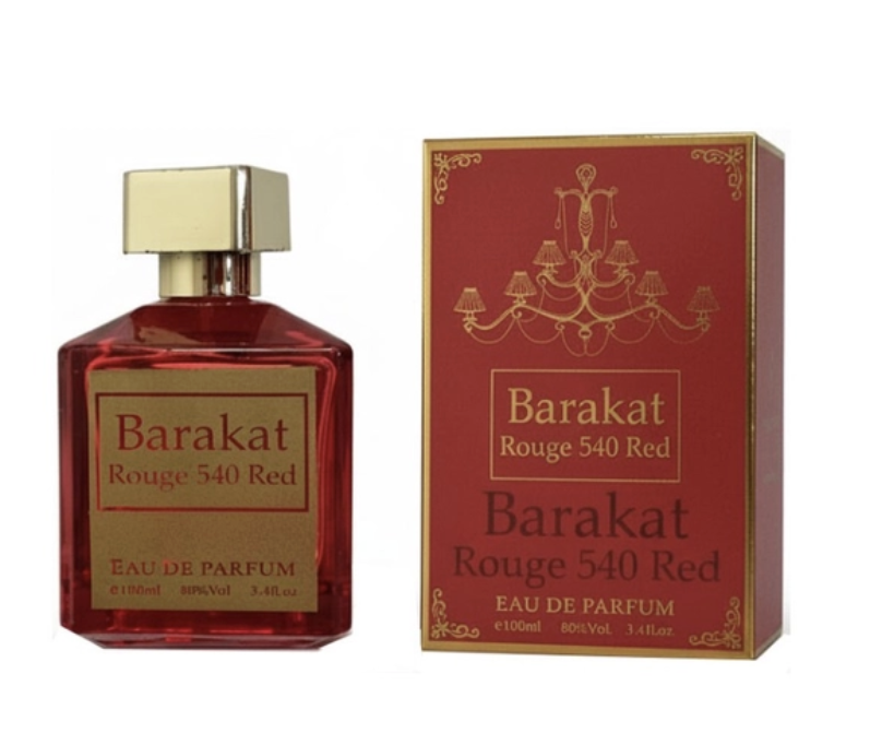 ادوپرفیوم زنانه و مردانه آر تی مدل BARAKAT ROUGE 540 RED حجم 100 میلی‌لیتر