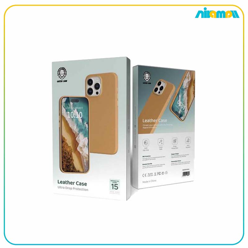 کاور گرین لاین مدل Leather مناسب برای گوشی موبایل iPhone 15 Pro Max