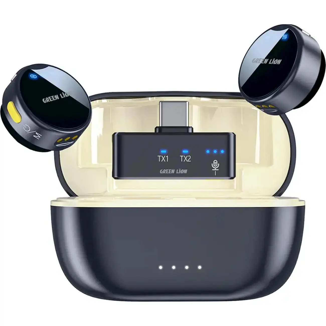 میکروفون یقه ای بی سیم گرین لاین مدل GM92X - مشکی9904907143376, گارانتی 6 ماه تندیس سرویس