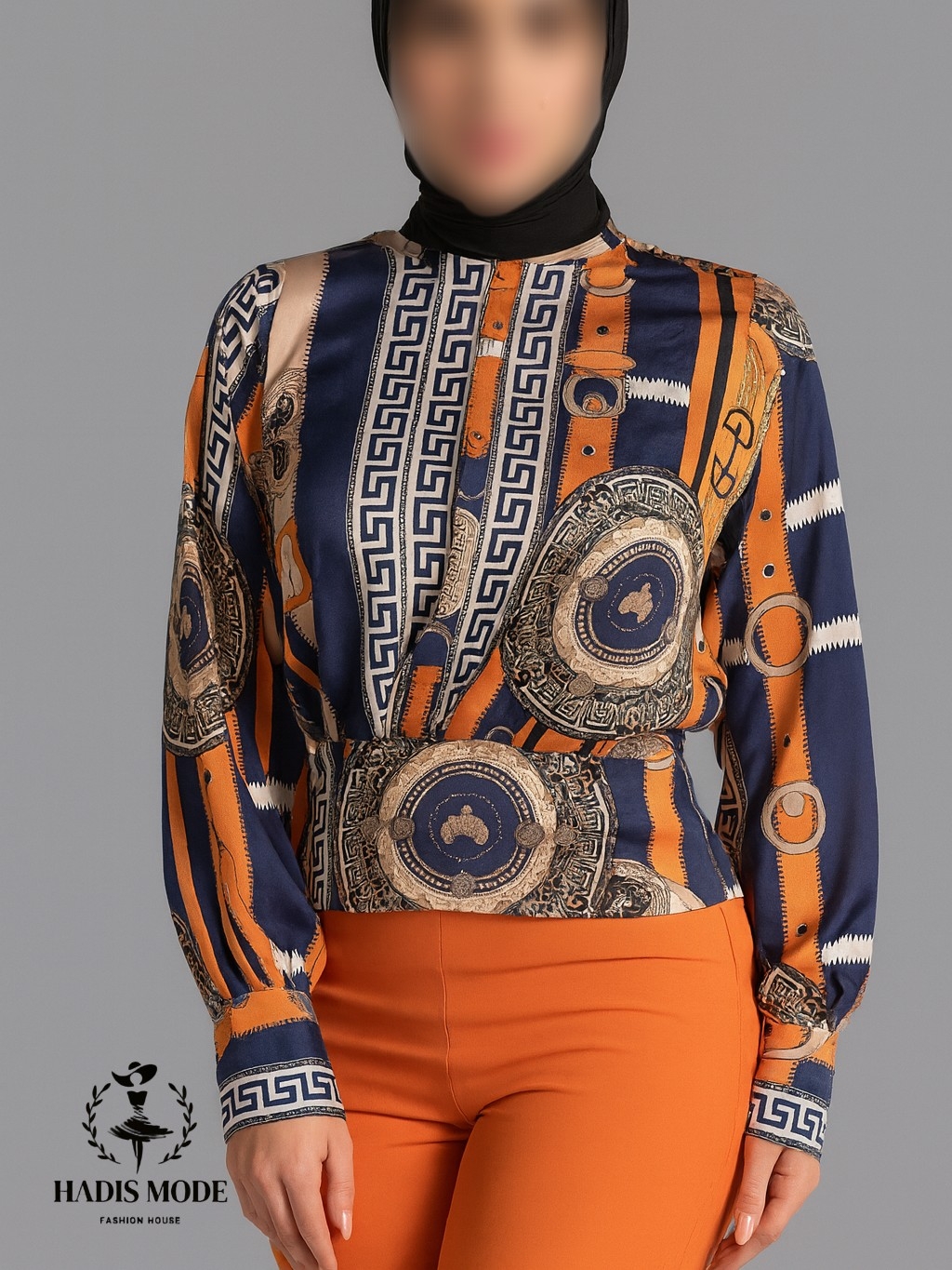 شومیز ساتن ابریشم ورساچه