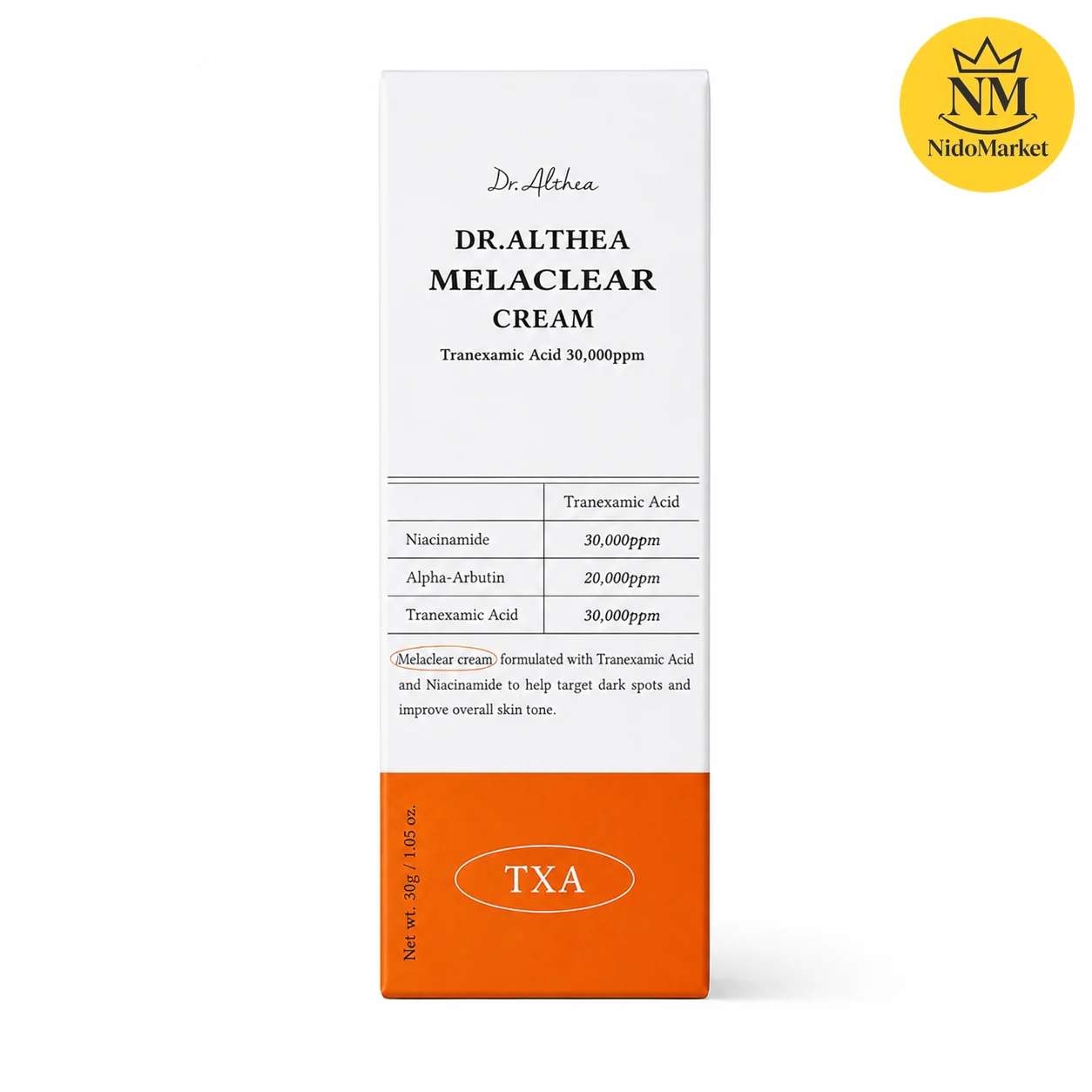 کرم ضد لک ملاکلیر دکتر آلتیا Melaclear Cream TXA - 30 گرم