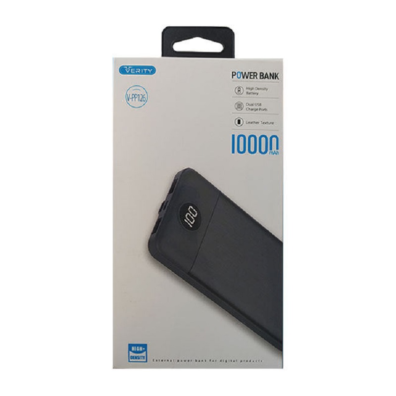 شارژ همراه وریتی مدل V-PP126 ظرفیت 10000 میلی آمپر ساعت