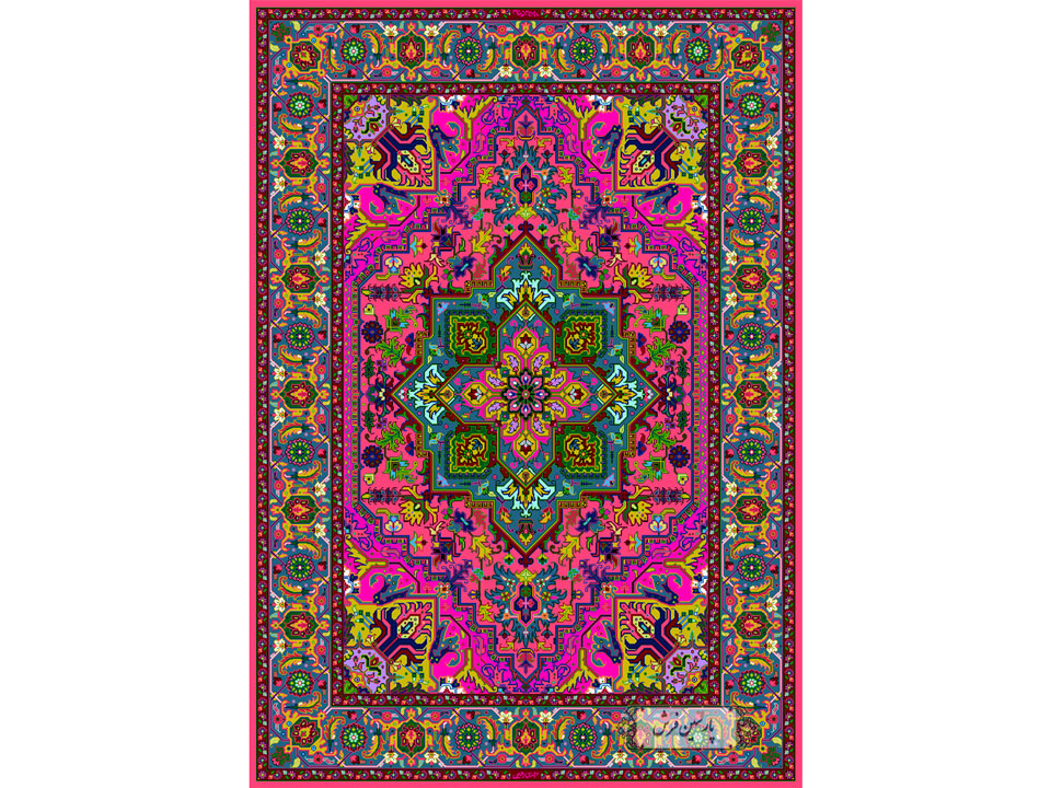 خرید نخ و نقشه فرش طرح قالیچه هریس- کد NZ2805