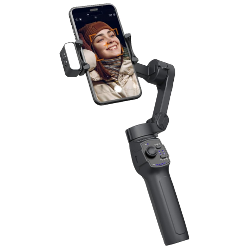 پایه نگهدارنده گیمبال استابلایزر 3 محوره پرودو (PORODO 3-AXIS GIMBAL STABLIZER Magnetic Fill Light)
