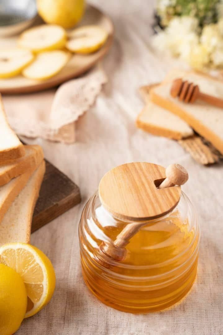 ظرف عسل خوری کندو بزرگ درب بامبو