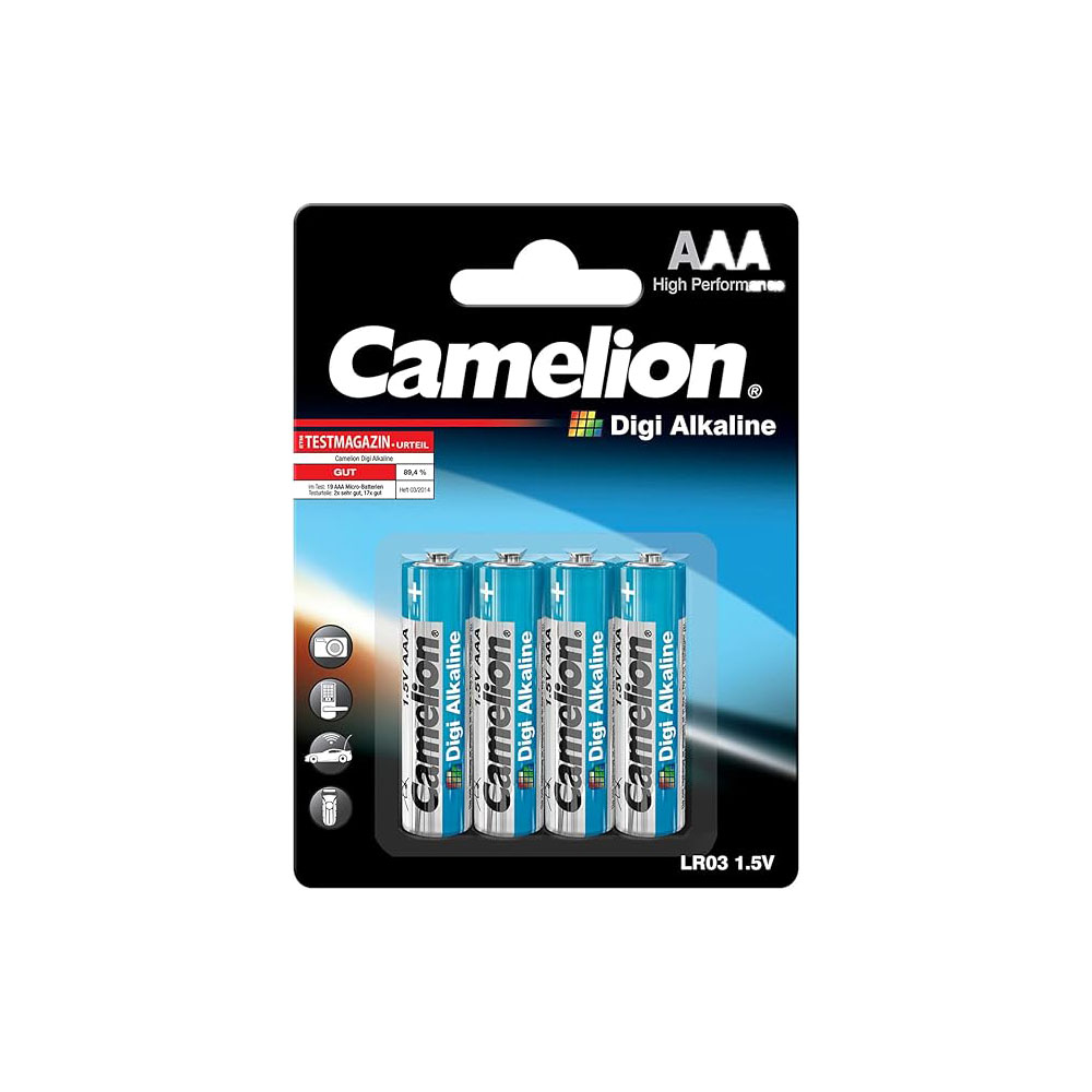 باتری قلمی کملیون مدل دیجی آلکالاین کارت4 عددی Camelion Digi Alkaline AA Battery 4Pack