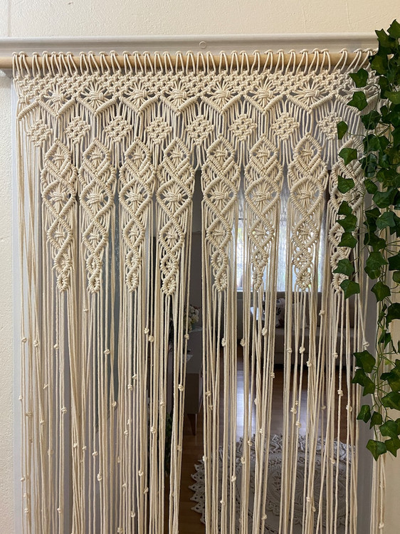 پرده مکرومه کد 172 برند گره چی و رنگ دلخواه