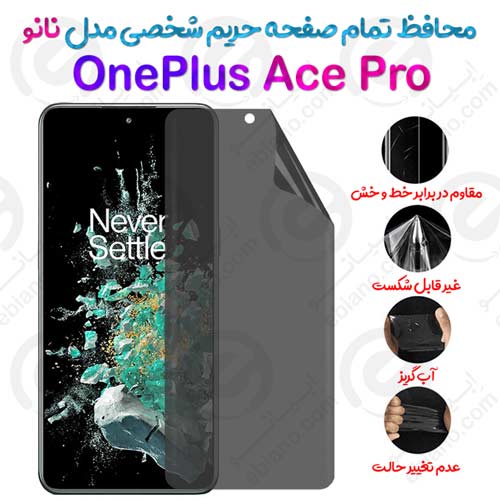 محافظ تمام صفحه حریم شخصی OnePlus Ace Pro مدل نانو