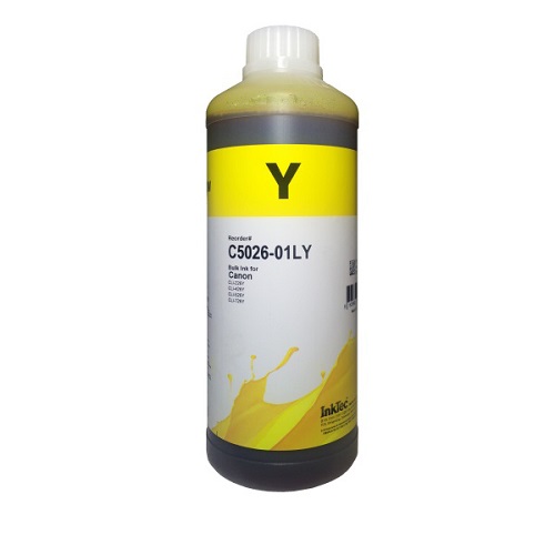 جوهر یک لیتری اینکتک زرد پرینتر کانن InkTec 1Litre Yellow Canon