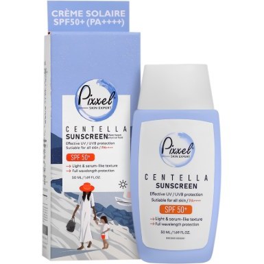 کرم ضد آفتاب بی رنگ پیکسل مدل Centella حجم 50 میلی لیتر