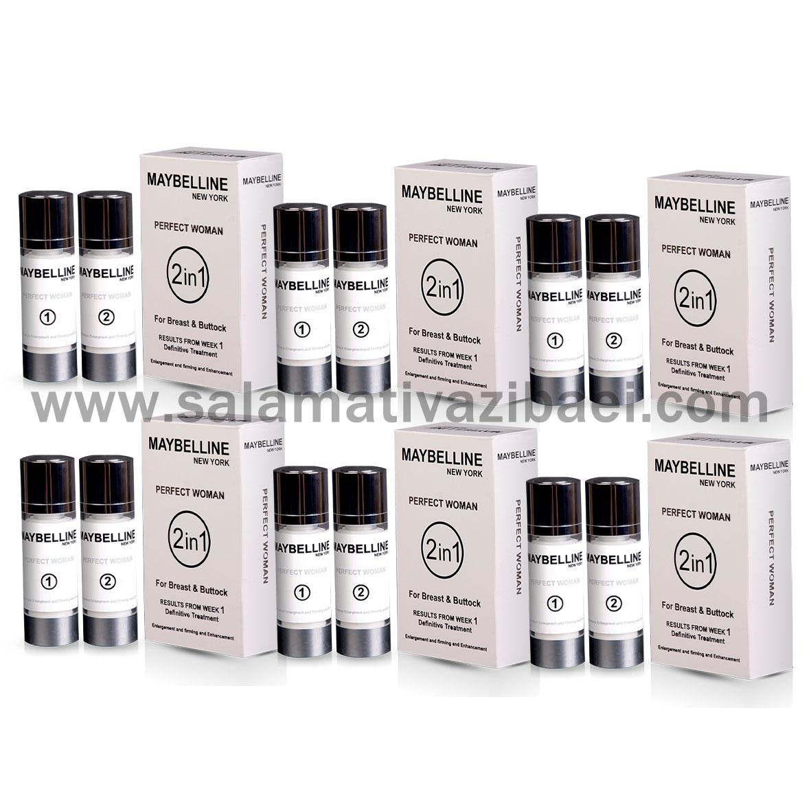 کرم حجم دهنده سینه و باسن میبلین آمریکا (پکیج 6 عددی)- MAYBELLINE