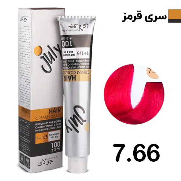 رنگ مو قرمز آتشین جولای July شماره 7.66