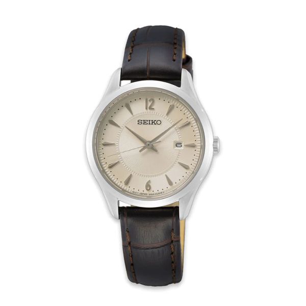 SEIKO ساعت زنانه چرمی سیکو SUR427P1