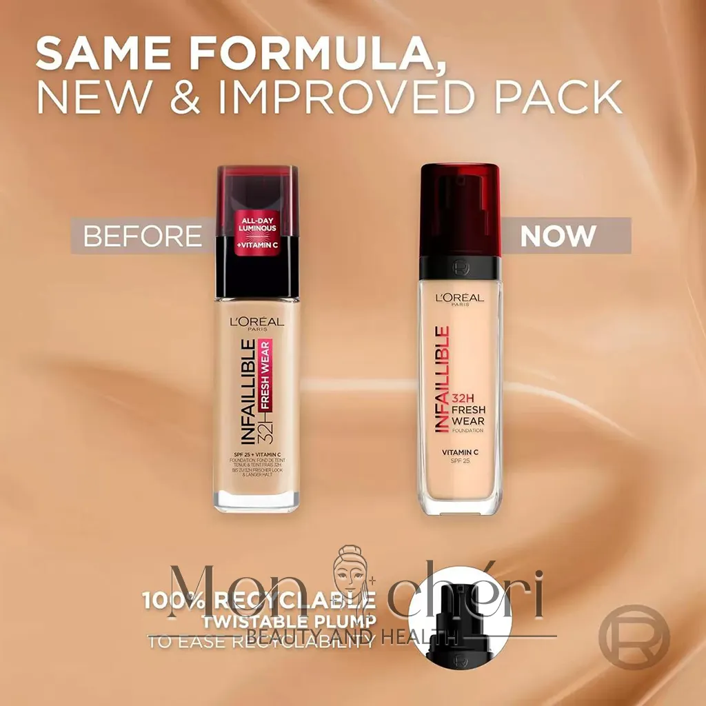 کرم پودر اورآل L'oreal infaillible در 2 رنگ N10 و N15