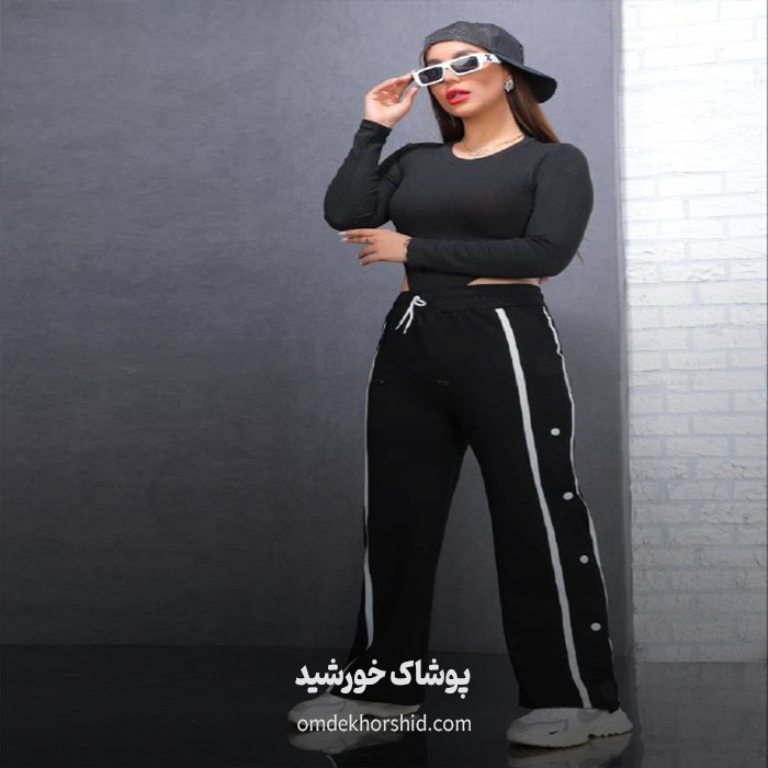 شلوار بگ۲ نواری