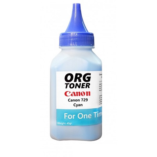 تونر یکبار شارژ کارتریج کانن 729 آبی Canon 729 Cyan 45gr toner