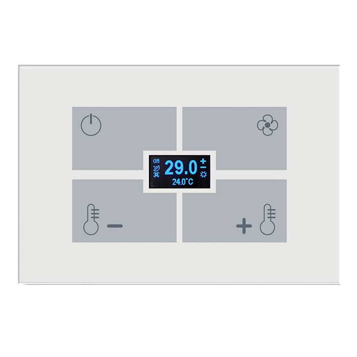 ترموستات سری KNX Glass Thermostat rectangular white