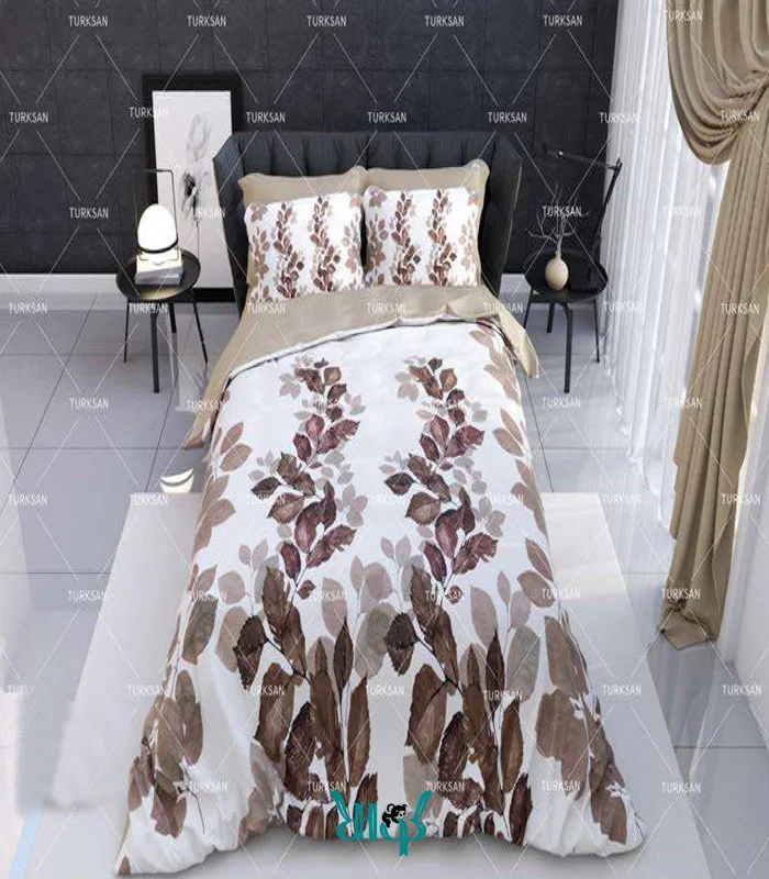 روتختی قهوه ای طرح برگ کد d110