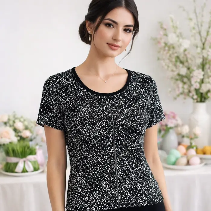 تاپ آستین کیمونو ویسکوز نخ 100٪ زنانه