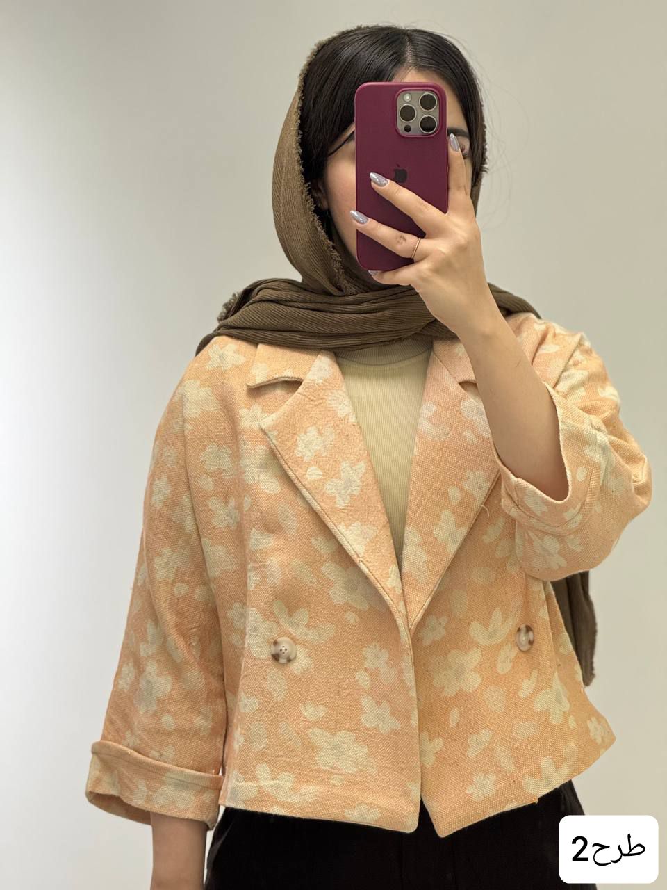 کراپ کت لینن - کد 2508