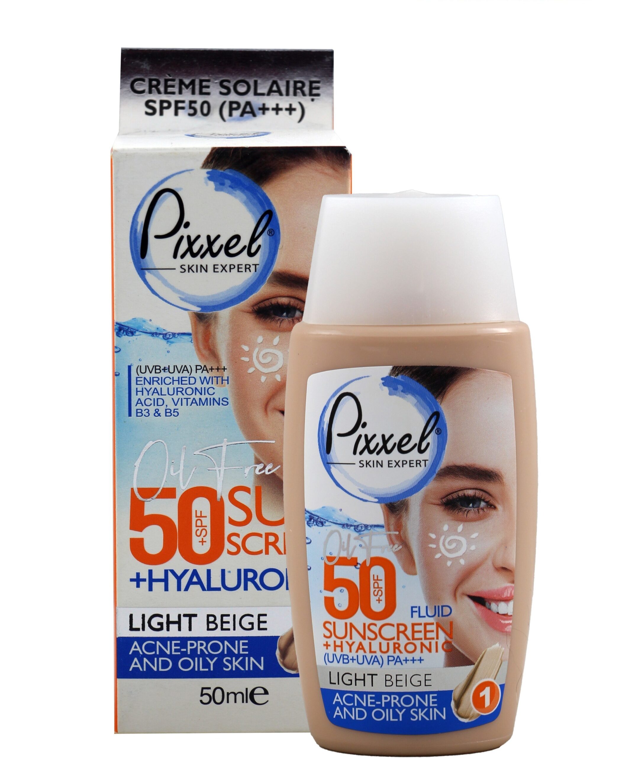 کرم ضد آفتاب رنگی پیکسل مناسب پوست های چرب، جوش دار و مختلط با SPF50