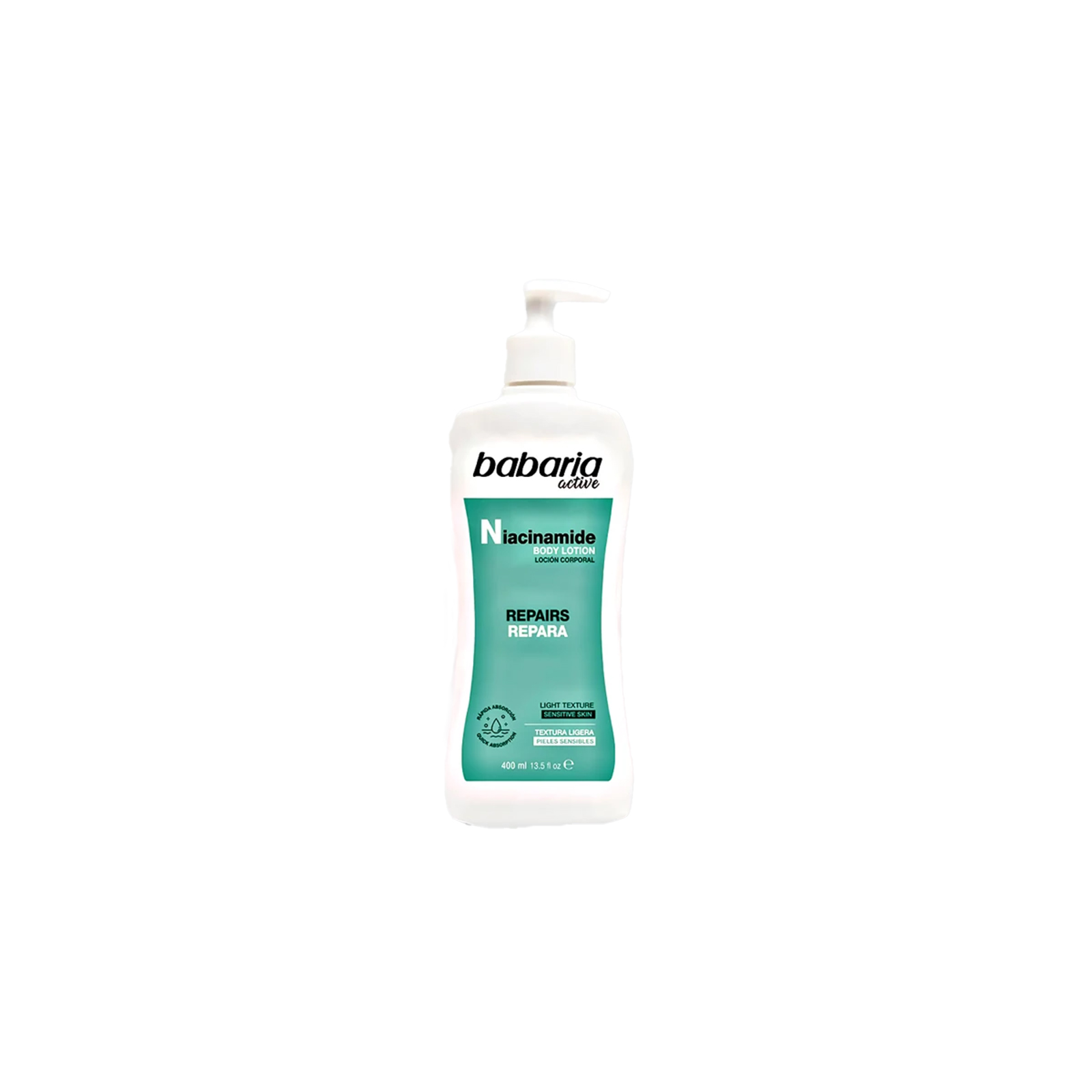 لوسیون بدن باباریا مدل Niacinamide Repairs مناسب برای انواع پوست حجم 400 میلی لیتر