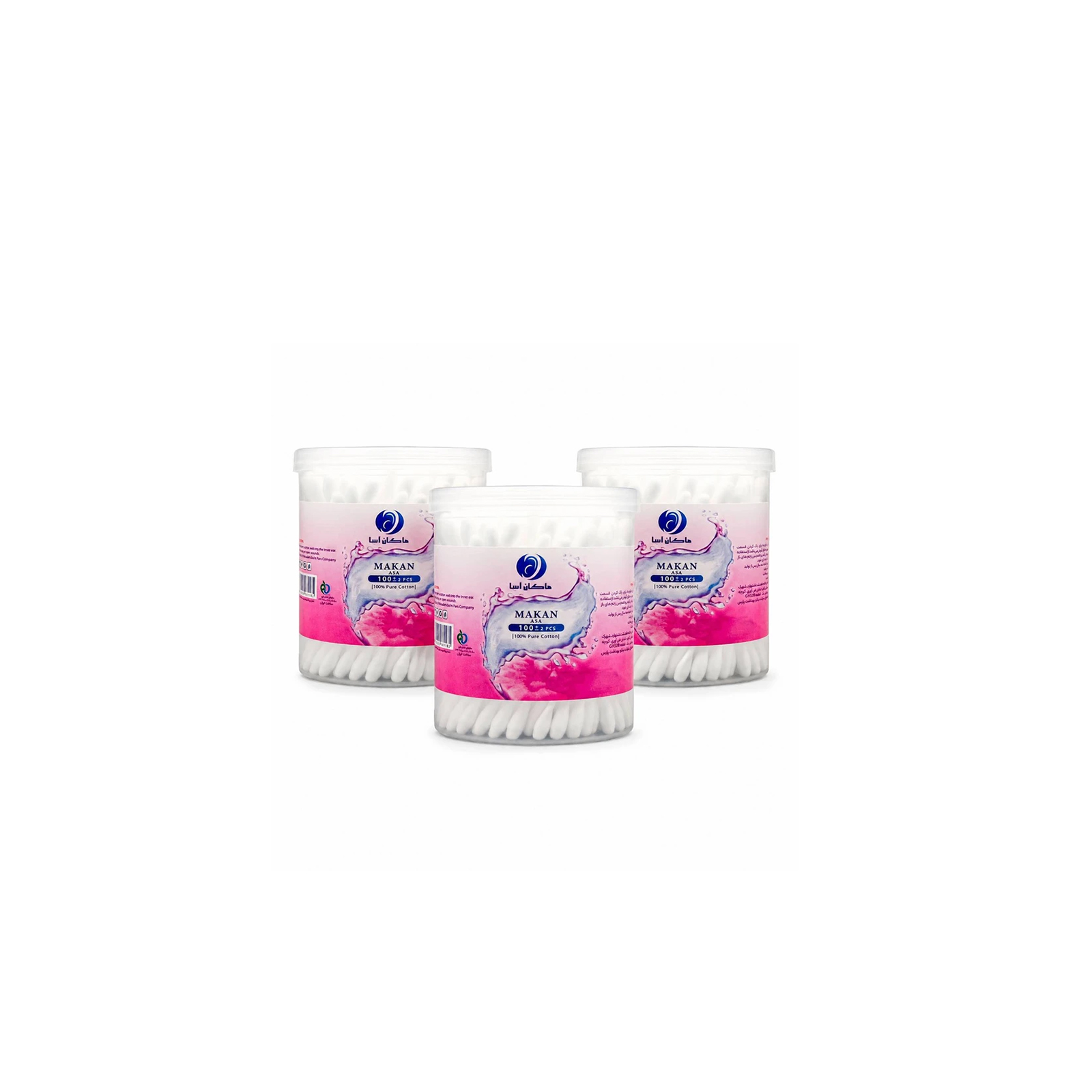 گوش پاککن ماکان آسا مدل pure ctn بسته 100 عددی