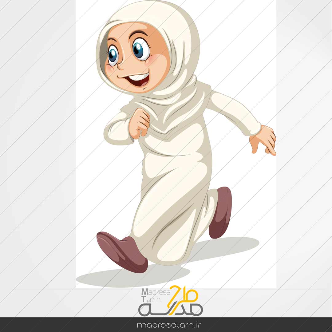 وکتور کاراکتر دختر با حجاب