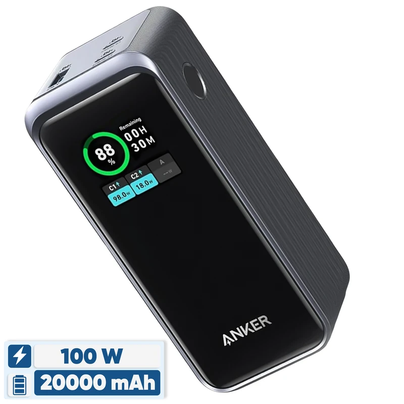 پاوربانک 100 وات انکر مدل A1336 ظرفیت 20000 میلی آمپر ساعت