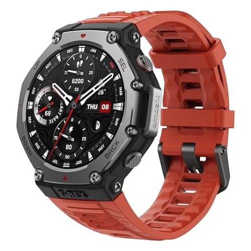 ساعت هوشمند شیائومی امیزفیت تیرکس 3 (Amazfit T-Rex 3) - قرمز آتشفشانی, گارانتی شرکتی 18ماه خدمات پس از فروش و 6 ماه تعویض قطعه نسخه گلوبال + ارسال فوری