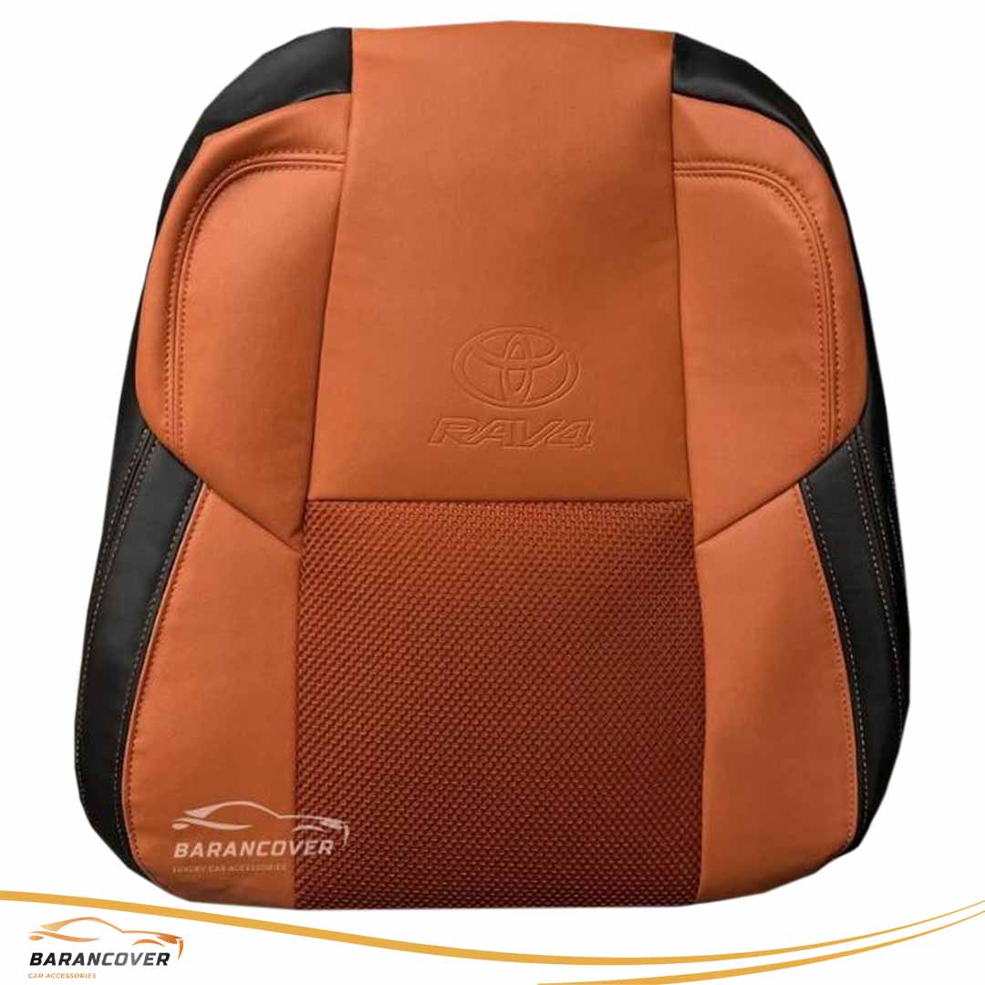 روکش صندلی تویوتا رافور RAV4 2013-2018 چرم پارچه رنگ مارون