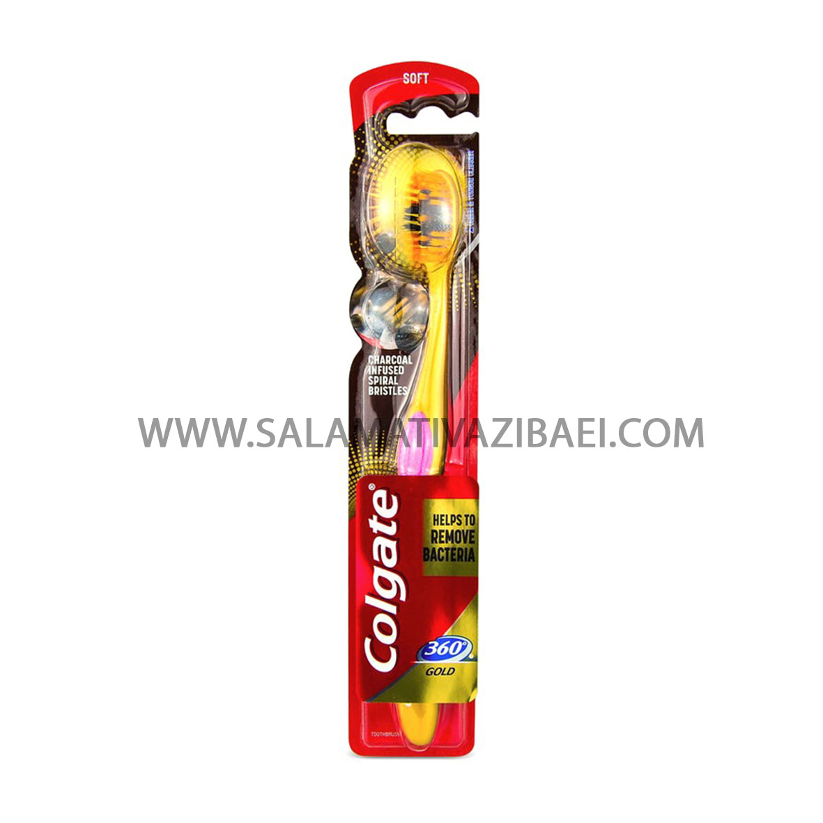 مسواک Colgate مدلCHARCOAL GOLD 360-مسواک Colgate ساخت آمریکا