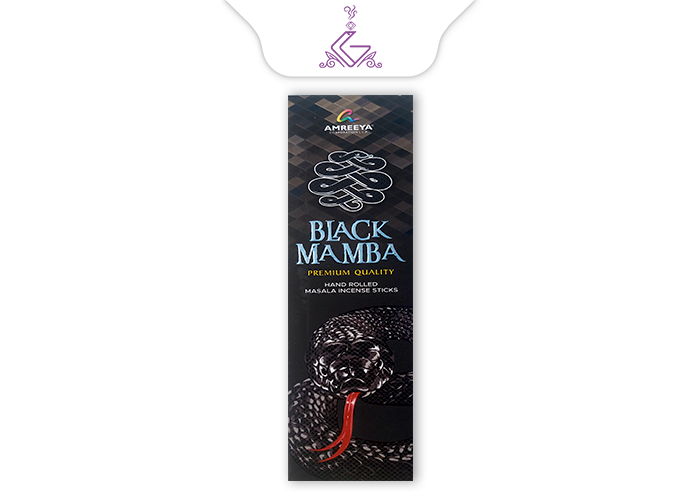 عود شاخه ای دست ساز بلک مامبا/مار سیاه  BLACK MAMBA برند آمریا AMREEYA