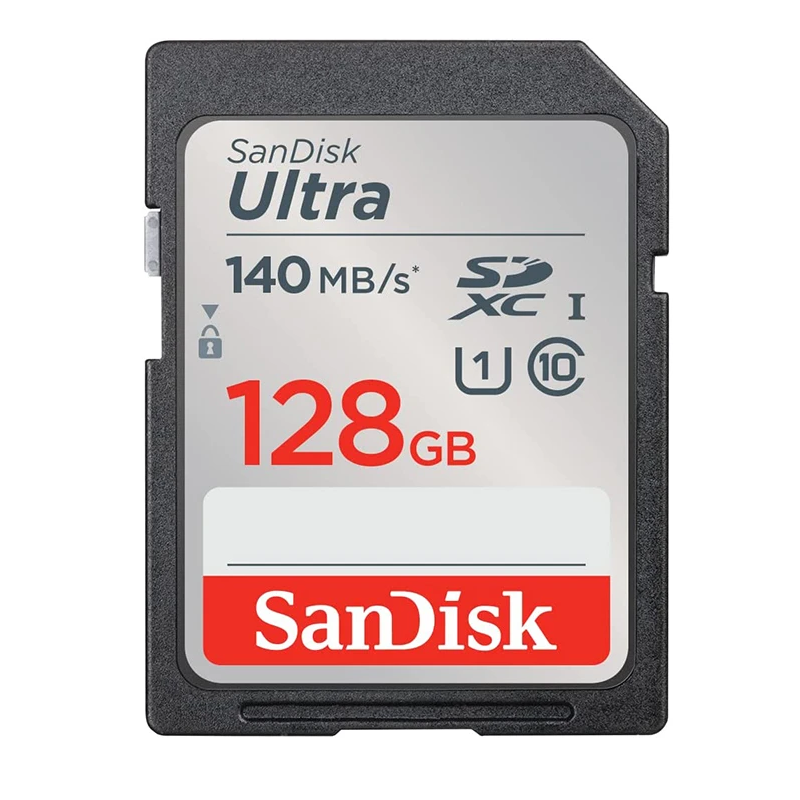 کارت حافظه SDXC سن دیسک مدل Ultra کلاس 10 استاندارد UHS-I U1 سرعت 140MB/s ظرفیت 128 گیگابایت