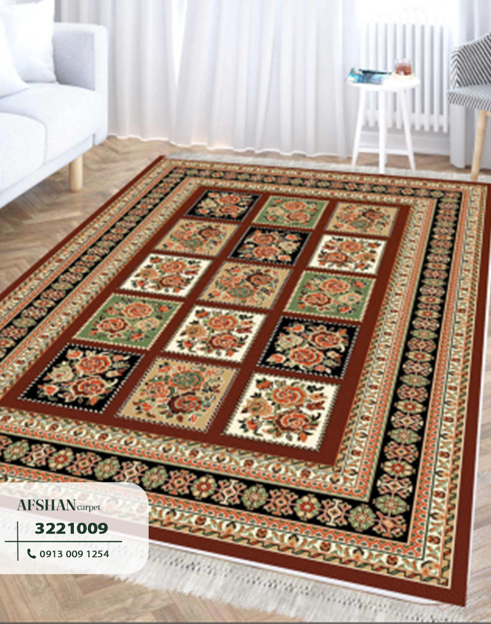 گلیم طرح ارکیده کد3221009 مینا