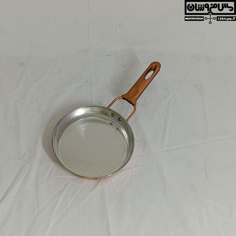 ماهیتابه مسی تک دسته سایز 4 مدل آسنات