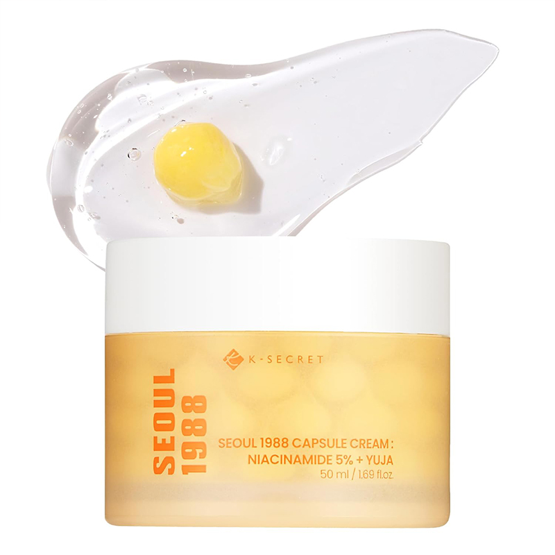 کرم روشن کننده و آبرسان کپسولی کی سیکرت K-SECRET Seoul 1988 Capsule Cream Niacinamide 5 Percent Plus Yuja 50ML