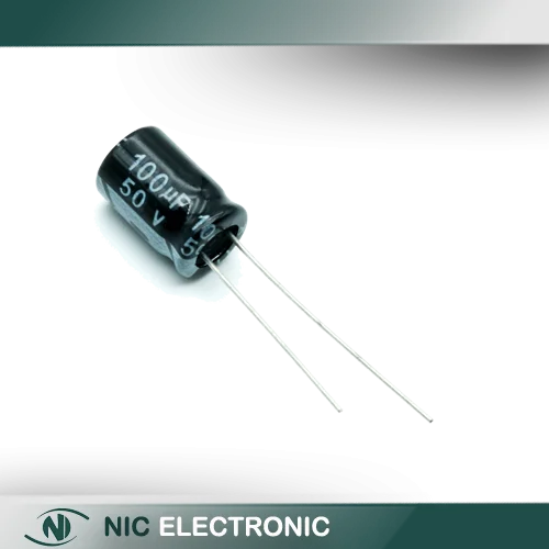 خازن الکترولیتی 100UF/50V-8X12-105C-BLACK