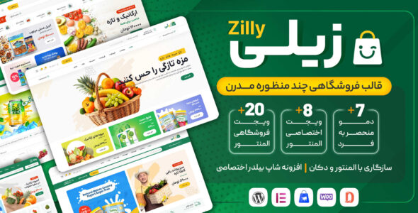 قالب وردپرس فروشگاهی زیلی، Zilly