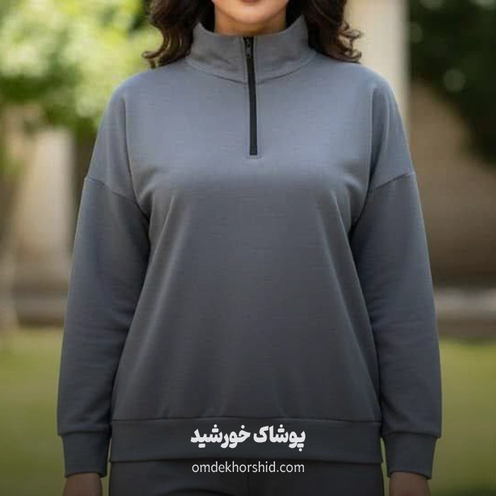 تونیک یقه زیپ ساده