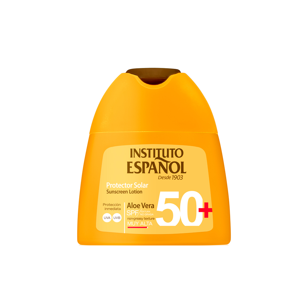 لوسیون ضد آفتاب آلوئه ورا اسپانول با SPF+50 حجم 100 میل