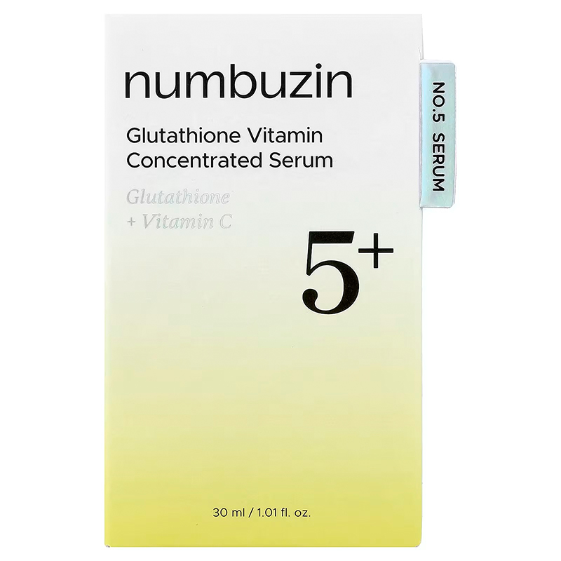 سرم روشن کننده و ضد لک نامبوزین Numbuzin No 5+ Glutathione Vitamin Concentrated Serum 30ML