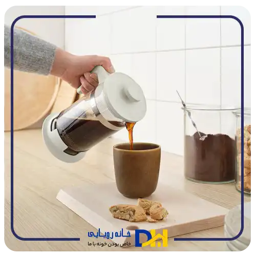 فرنچ پرس یک لیتری سفید ایکیا UPPHETTA