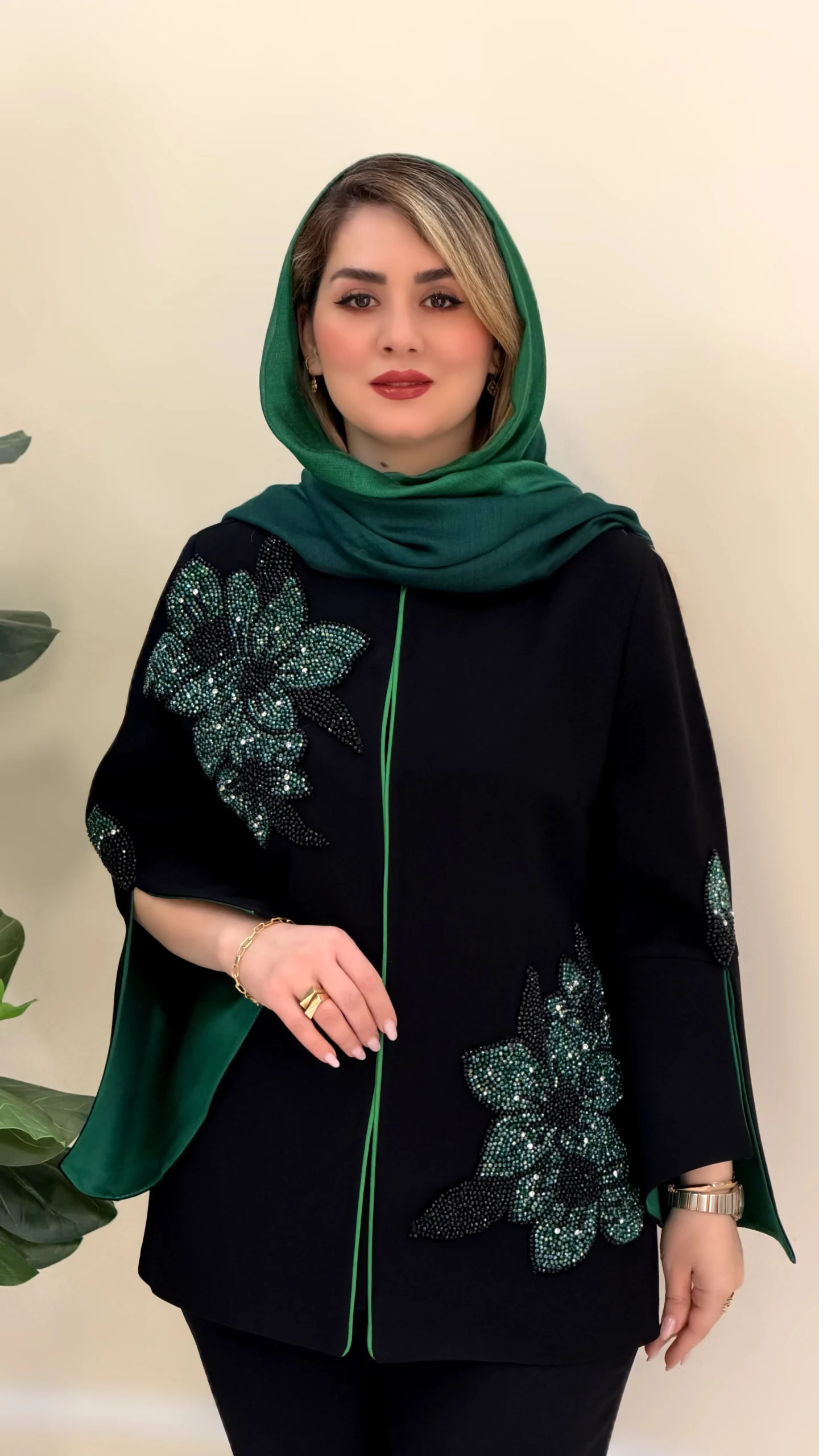مانتو جواهردوزی کرپ کنزو