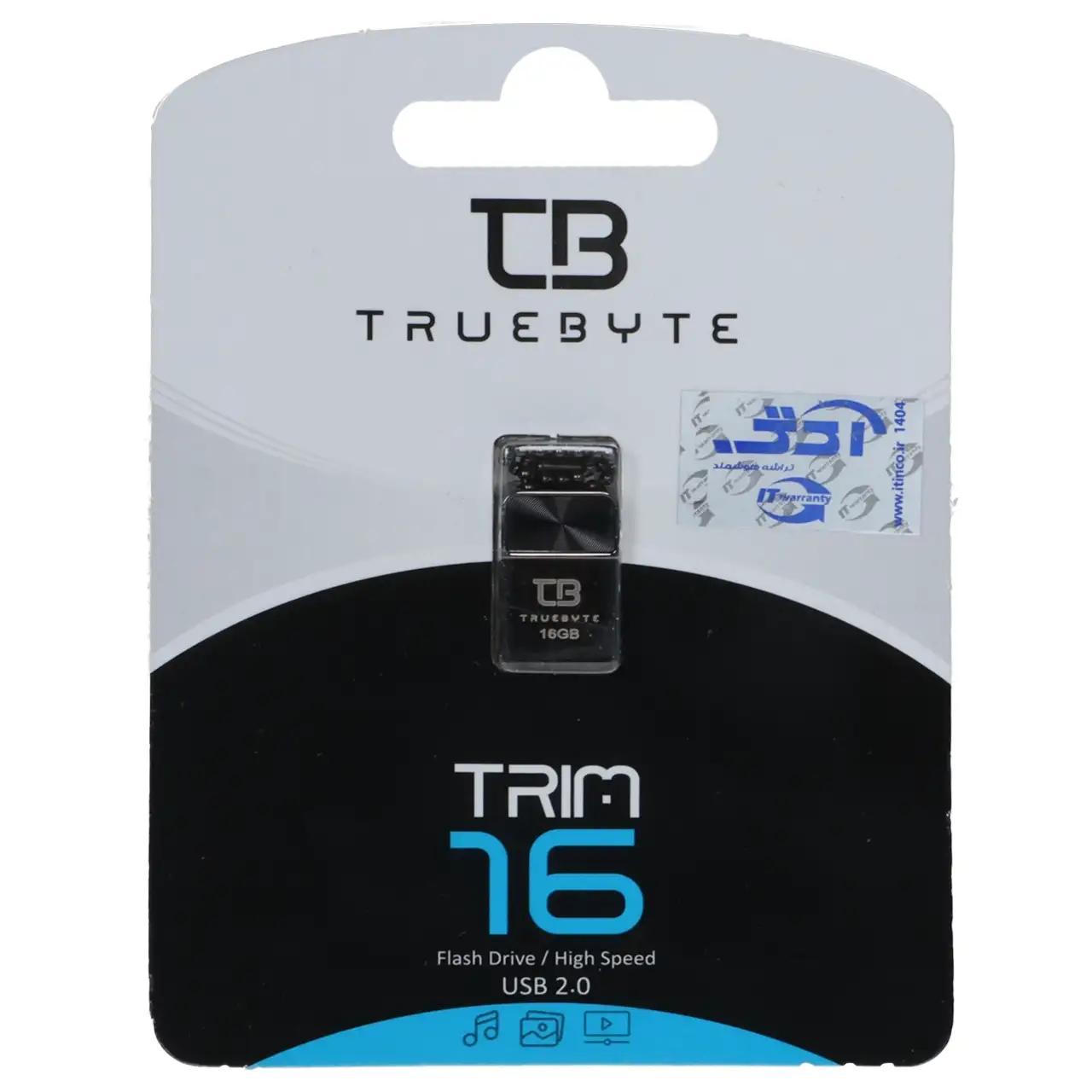 فلش مموری TRUEBYTE USB2.0 مدل TRIM ظرفیت 16GB - مشکی