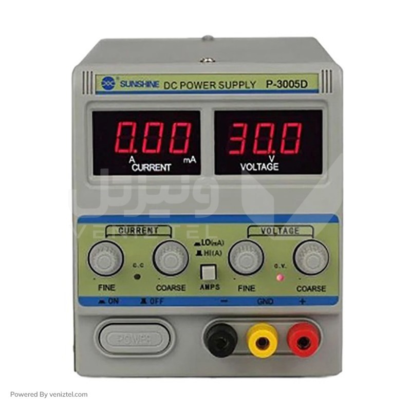 منبع تغذیه 30 ولت 5 امپر سانشاین مدل P-3005D