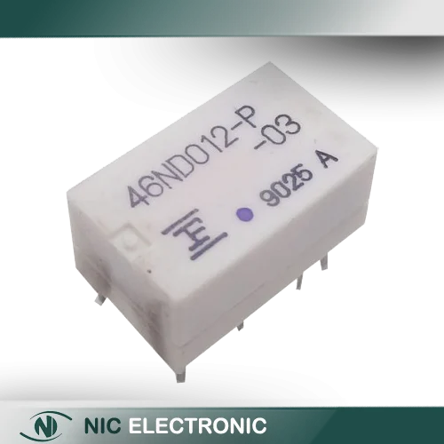 رله 12V مینیاتوری 8 پایه ژاپنی مارک FUJITSU کد 46ND012